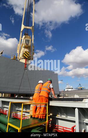 Rainham Stahl Depot in Scunthorpe, Nordengland. 23. September 2016 Bild von James Boardman Stockfoto