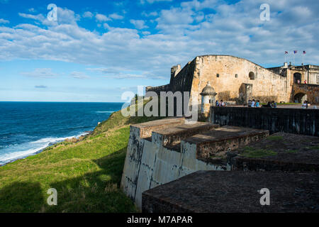 USA, Karibik, Puerto Rico, San Juan, Altstadt, Fuerte San Cristobal Stockfoto