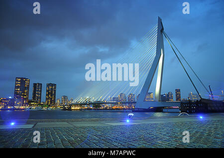 Erasmusbrug in Rotterdam. Stockfoto