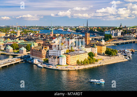 Luftaufnahme von Gamla Stan in Stockholm, Schweden Stockfoto