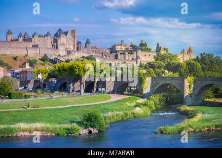 Frankreich, Aude, Carcassonne, la Cite, mittelalterliche Festung, W. H., Stockfoto