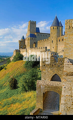 Frankreich, Aude, Carcassonne, la Cite, mittelalterliche Festung, W. H., Stockfoto