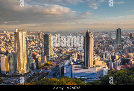 Japan, um die Stadt Kobe aus Nunobiki Herb Garden Stockfoto