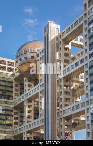 Japan, Tokyo, Odaiba, Fuji Television Gebäude Stockfoto