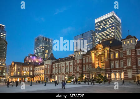 Japan, Tokyo, Stadt, Bezirk, Marunouchi Tokio Bahnhof West Side Stockfoto