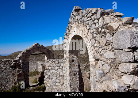 Alte Ruinen eines Gebäudes, Real de Catorce, San Luis Potosi, Mexiko Stockfoto