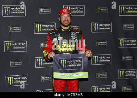 Avondale, Arizona, USA. 9 Mär, 2018. März 09, 2018 - Avondale, Arizona, USA: Martin Truex, Jr. (78) gewinnt die Pole für das Ticket Guardian 500 (k) an der ISM Raceway in Avondale, Arizona. Quelle: Chris Owens Asp Inc/ASP/ZUMA Draht/Alamy leben Nachrichten Stockfoto