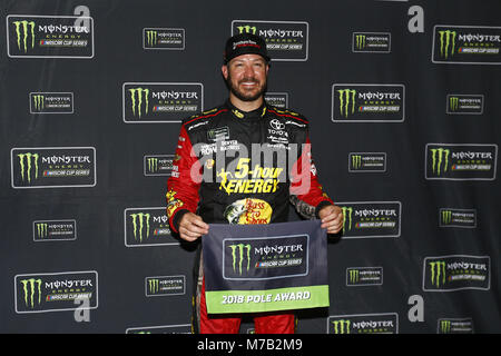 Avondale, Arizona, USA. 9 Mär, 2018. März 09, 2018 - Avondale, Arizona, USA: Martin Truex, Jr. (78) gewinnt die Pole für das Ticket Guardian 500 (k) an der ISM Raceway in Avondale, Arizona. Quelle: Chris Owens Asp Inc/ASP/ZUMA Draht/Alamy leben Nachrichten Stockfoto