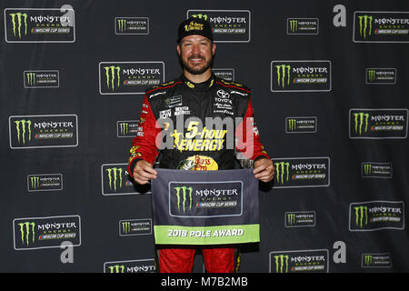 Avondale, Arizona, USA. 9 Mär, 2018. März 09, 2018 - Avondale, Arizona, USA: Martin Truex, Jr. (78) gewinnt die Pole für das Ticket Guardian 500 (k) an der ISM Raceway in Avondale, Arizona. Quelle: Chris Owens Asp Inc/ASP/ZUMA Draht/Alamy leben Nachrichten Stockfoto