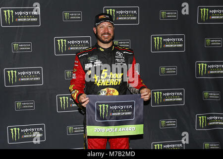 Avondale, Arizona, USA. 9 Mär, 2018. März 09, 2018 - Avondale, Arizona, USA: Martin Truex, Jr. (78) gewinnt die Pole für das Ticket Guardian 500 (k) an der ISM Raceway in Avondale, Arizona. Quelle: Chris Owens Asp Inc/ASP/ZUMA Draht/Alamy leben Nachrichten Stockfoto