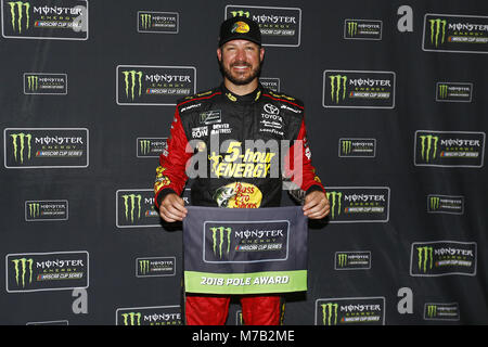 Avondale, Arizona, USA. 9 Mär, 2018. März 09, 2018 - Avondale, Arizona, USA: Martin Truex, Jr. (78) gewinnt die Pole für das Ticket Guardian 500 (k) an der ISM Raceway in Avondale, Arizona. Quelle: Chris Owens Asp Inc/ASP/ZUMA Draht/Alamy leben Nachrichten Stockfoto