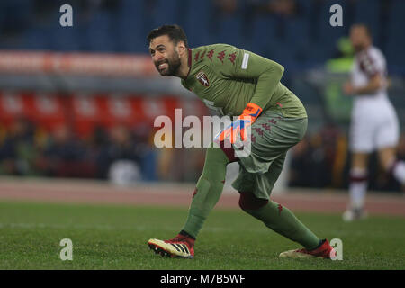 Stadio Olimpico, Rom, Italien. 9 Mär, 2018. Serie A Roma vs Torino. SIRIGU in Aktion während der Partie im Stadio Olimpico in Rom. Credit: Marco iacobucci/Alamy leben Nachrichten Stockfoto