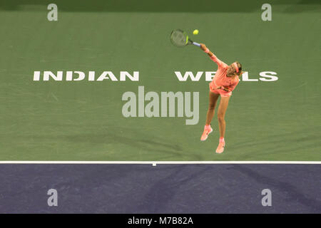 März 08, 2018: Victoria Azarenka (BLR) besiegt Heather Watson (GBR) 6-4, 6-2 an der BNP Paribas Open in Indian Wells Tennis Garden im kalifornischen Indian Wells gespielt. Â© Mal Taam/TennisClix/CSM Stockfoto