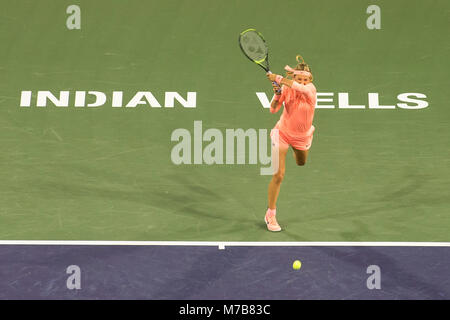 März 08, 2018: Victoria Azarenka (BLR) besiegt Heather Watson (GBR) 6-4, 6-2 an der BNP Paribas Open in Indian Wells Tennis Garden im kalifornischen Indian Wells gespielt. Â© Mal Taam/TennisClix/CSM Stockfoto