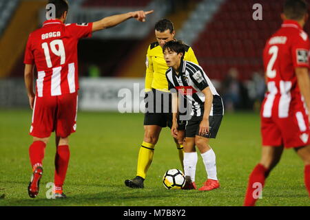 Das Estadio do CD Aves, Vila das Aves, Portugal. 5 Mär, 2018. Shoya Nakajima (portimonense), 5. MÄRZ 2018 - Fußball: Portugal Liga "Liga NOS" zwischen Clube Desportivo das Aves 3-0 Portimonense SC im Estadio do CD Aves, Vila das Aves, Portugal. Credit: mutsu Kawamori/LBA/Alamy leben Nachrichten Stockfoto