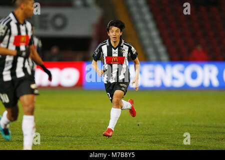 Das Estadio do CD Aves, Vila das Aves, Portugal. 5 Mär, 2018. Shoya Nakajima (portimonense), 5. MÄRZ 2018 - Fußball: Portugal Liga "Liga NOS" zwischen Clube Desportivo das Aves 3-0 Portimonense SC im Estadio do CD Aves, Vila das Aves, Portugal. Credit: mutsu Kawamori/LBA/Alamy leben Nachrichten Stockfoto