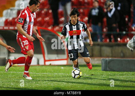 Das Estadio do CD Aves, Vila das Aves, Portugal. 5 Mär, 2018. Shoya Nakajima (portimonense), 5. MÄRZ 2018 - Fußball: Portugal Liga "Liga NOS" zwischen Clube Desportivo das Aves 3-0 Portimonense SC im Estadio do CD Aves, Vila das Aves, Portugal. Credit: mutsu Kawamori/LBA/Alamy leben Nachrichten Stockfoto