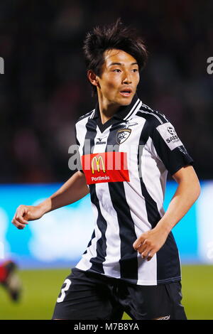 Das Estadio do CD Aves, Vila das Aves, Portugal. 5 Mär, 2018. Shoya Nakajima (portimonense), 5. MÄRZ 2018 - Fußball: Portugal Liga "Liga NOS" zwischen Clube Desportivo das Aves 3-0 Portimonense SC im Estadio do CD Aves, Vila das Aves, Portugal. Credit: mutsu Kawamori/LBA/Alamy leben Nachrichten Stockfoto