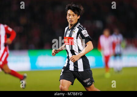 Das Estadio do CD Aves, Vila das Aves, Portugal. 5 Mär, 2018. Shoya Nakajima (portimonense), 5. MÄRZ 2018 - Fußball: Portugal Liga "Liga NOS" zwischen Clube Desportivo das Aves 3-0 Portimonense SC im Estadio do CD Aves, Vila das Aves, Portugal. Credit: mutsu Kawamori/LBA/Alamy leben Nachrichten Stockfoto