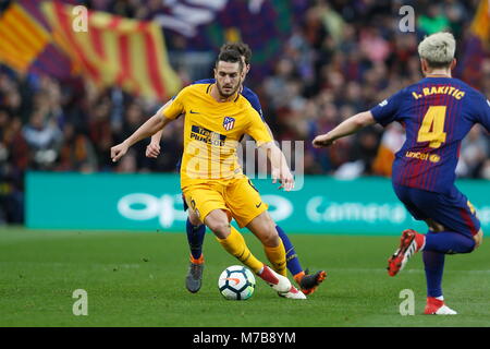 Barcelona, Spanien. 4 Mär, 2018. Koke (Atletico) Fußball: Spanisch "La Liga Santander' Spiel FC Barcelona 1-0 Club Atlético de Madrid im Camp Nou in Barcelona, Spanien. Credit: mutsu Kawamori/LBA/Alamy leben Nachrichten Stockfoto