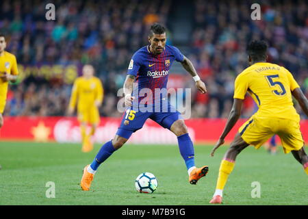 Barcelona, Spanien. 4 Mär, 2018. Paulinho (Barcelona) Fußball: Spanisch "La Liga Santander' Spiel FC Barcelona 1-0 Club Atlético de Madrid im Camp Nou in Barcelona, Spanien. Credit: mutsu Kawamori/LBA/Alamy leben Nachrichten Stockfoto