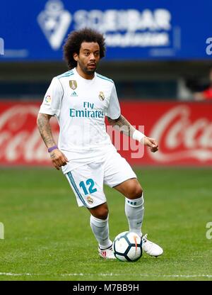 Eibar, Spanien. 10 Mär, 2018. (L - R) * Marcelo Vieira da Silva Junior* von Real Madrid CF während der SD Eibar vs Real Madrid CF, La Liga bei Ipurua Stadion in Eibar am 10. März 2018. (© DAVID CANTIBRERA/CORDON Cordon Drücken Drücken) Credit: CORDON PRESSE/Alamy leben Nachrichten Stockfoto