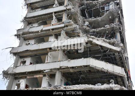 Freiburg, Deutschland, 10. März 2018, 'Demolition der Freiburger Volksbank 'Credit: mediensegel/Alamy leben Nachrichten Stockfoto