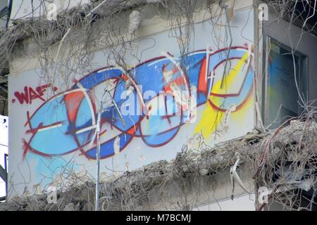 Freiburg, Deutschland, 10. März 2018, 'Demolition der Freiburger Volksbank 'Credit: mediensegel/Alamy leben Nachrichten Stockfoto