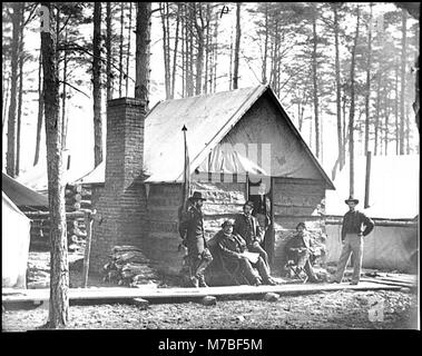 Brandy Station, Virginia Offiziere vor Winter Quarters an der Armee des Potomac Hauptsitz LOC cwpb.03901 Stockfoto