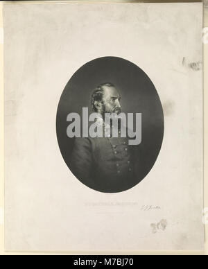 Ein Porträt von General Stonewall Jackson, einem prominenten konföderierten General während des Amerikanischen Bürgerkriegs, bekannt für seine militärische Führung und seine Strategien. Stockfoto