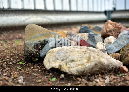 Granit und Schiefer Steine. Stockfoto