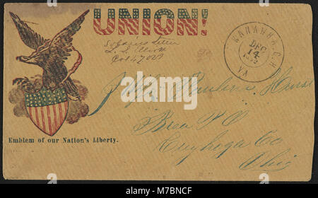Bürgerkrieg Umschlag angezeigt Eagle auf den Schild mit Nachrichten "Union!" und "Emblem der Freiheit unserer Nation' LCCN 2011660250 Stockfoto