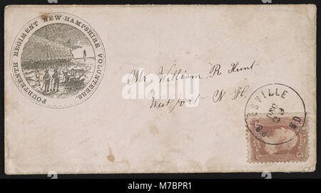 Bürgerkrieg Umschlag mit Emblem des 14 New Hampshire Infanterieregiments LCCN 2013645686 Stockfoto