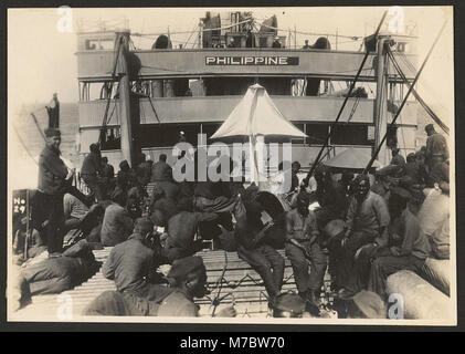 803Rd Pionier Infanterie Bataillon auf die U.S.S. Philippinische (truppentransporter) Hafen von Brest, Frankreich, 18. Juli, 1919). 29 LCCN 2010651617 Stockfoto