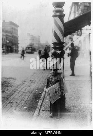 Ist ein wenig Haver, 'Indianapolis Newsboy, 41 Zoll hoch. Sagte, daß er 6 Jahre alt war. 12.08.1908. Wit., E.N. Clopper. LOC cph. 3b 03843 Stockfoto