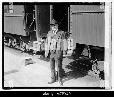 Ein Porträt von A. Mitchell Palmer, einer wichtigen politischen Persönlichkeit in der US-Geschichte, bekannt für seine Rolle als Attorney General während der Roten Angst des frühen 20. Jahrhunderts. Stockfoto