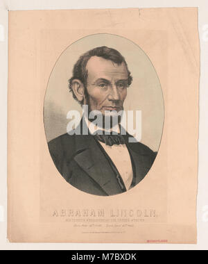 Dieses Bild ist ein historisches Porträt von Abraham Lincoln, dem 16. Präsidenten der Vereinigten Staaten, der von 1861 bis zu seinem Attentat 1865 diente. Stockfoto