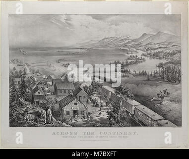 Auf dem ganzen Kontinent", nach Westen der Reich nimmt seinen Weg' - J.M. Ives, Del. , Gezeichnet von F.F. Palmer. LCCN 90708413 Stockfoto