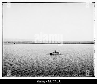 Um das Tote Meer (Bahr Lut). Nordende des Toten Meeres LOC 06975 matpc. Stockfoto