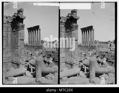 Baalbek. Tempel der Sonne Tempel der Sonne von Bacchus Tempel LOC matpc. 01177 Stockfoto