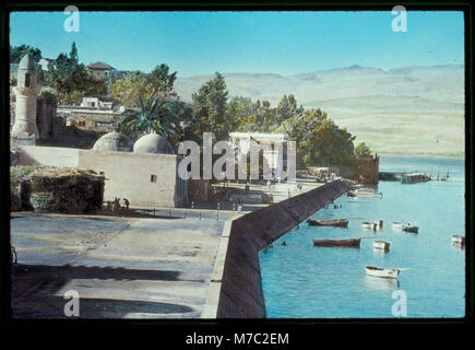 Rund um den See von Galiläa. Tiberias, Waterfront LOC 22954 matpc. Stockfoto