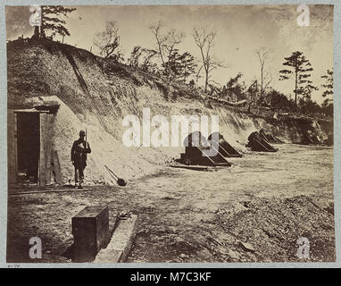 Belagerung von Yorktown, Virginia. Bund Batterie Nr. 4 Die zehn 13-Zoll Mörser LCCN 2012646901 Stockfoto