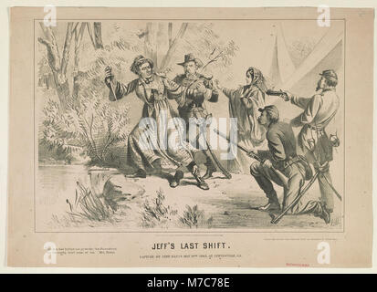 Jeff's letzten Schicht. Erfassung von Jeff. Davis, 10. Mai 1865, bei Irwinsville, Ga-J.E.B. LCCN 2003689284 Stockfoto