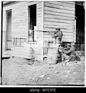 Niederländische Lücke, Virginia. Streikposten von farbigen Truppen in der Nähe der Niederländische Lücke canal LOC cwpb. 01929 Stockfoto