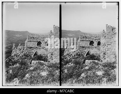 Östlich des Jordan und das Tote Meer. Obere Geschichte von Schloss von Ajlun matpc 01735 Loc. Stockfoto