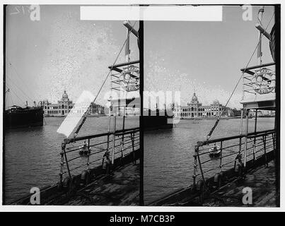 Ägyptische Ansichten; Port Said. Verwaltungsgebäude der Suez Canal Company LOC 01457 matpc. Stockfoto