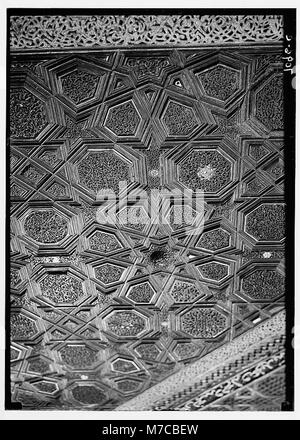 El Aksa Moschee. Cedar Kanzel. Details der Carving LOC 03253 matpc. Stockfoto