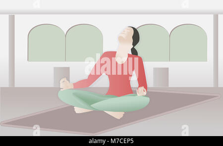 Frau, die Durchführung von yoga Stockfoto