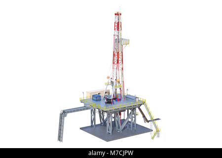 Land rig Bohren Stockfoto