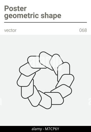 Plakat minimale geometrische Vektorform Stock Vektor